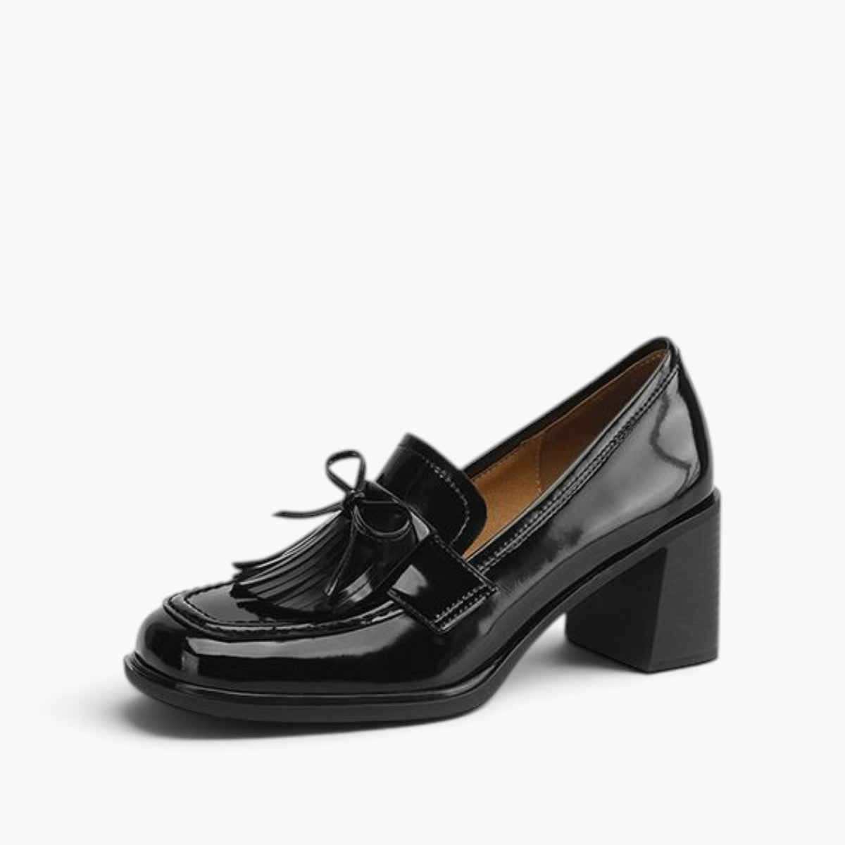 Women's Tassel Leather Loafer Pumps