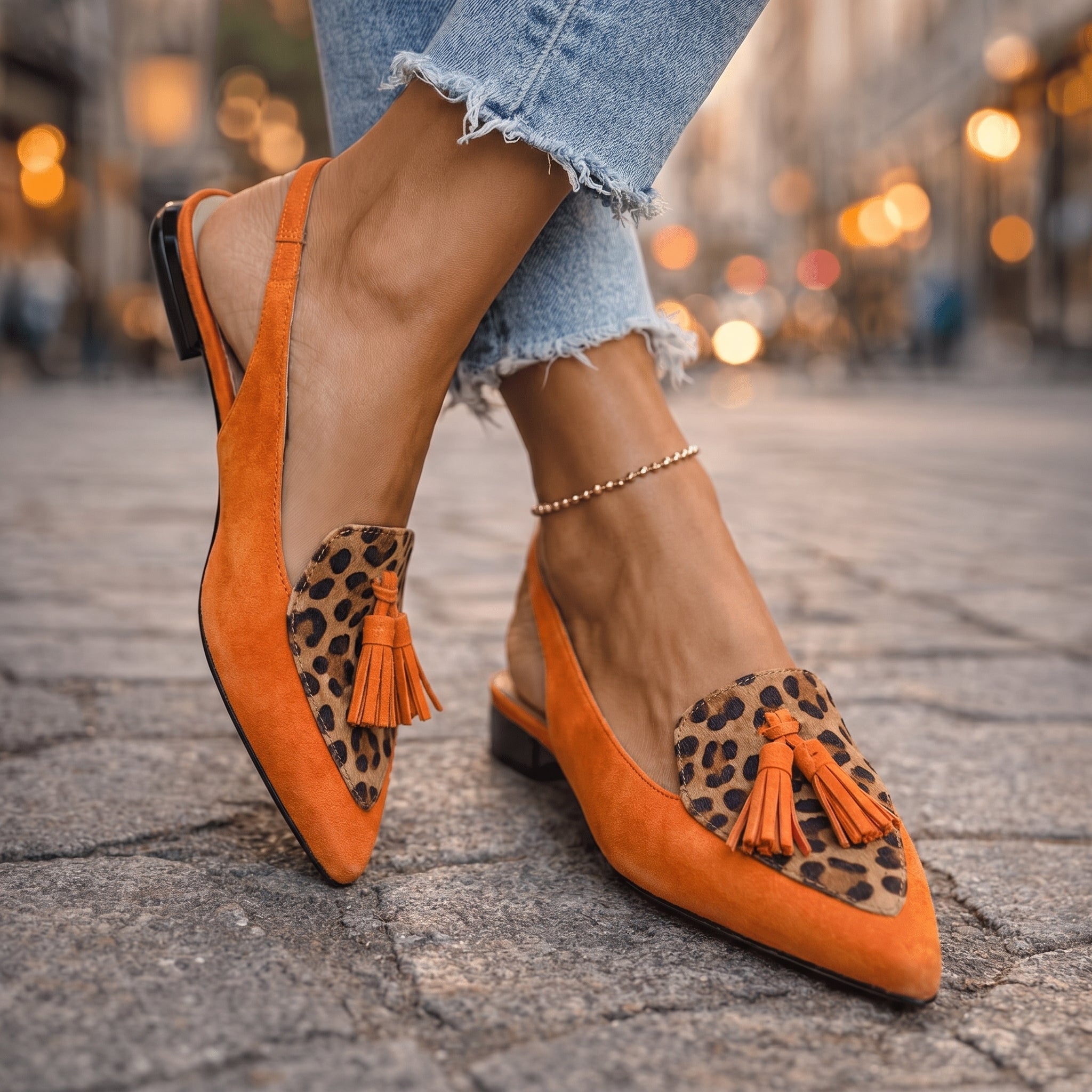 Leonora™ | Slingback Tassel Loafer Flats