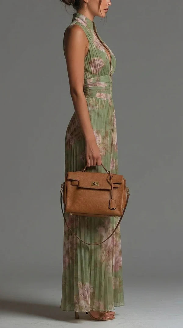 Elara™ | Pleated Floral Romper