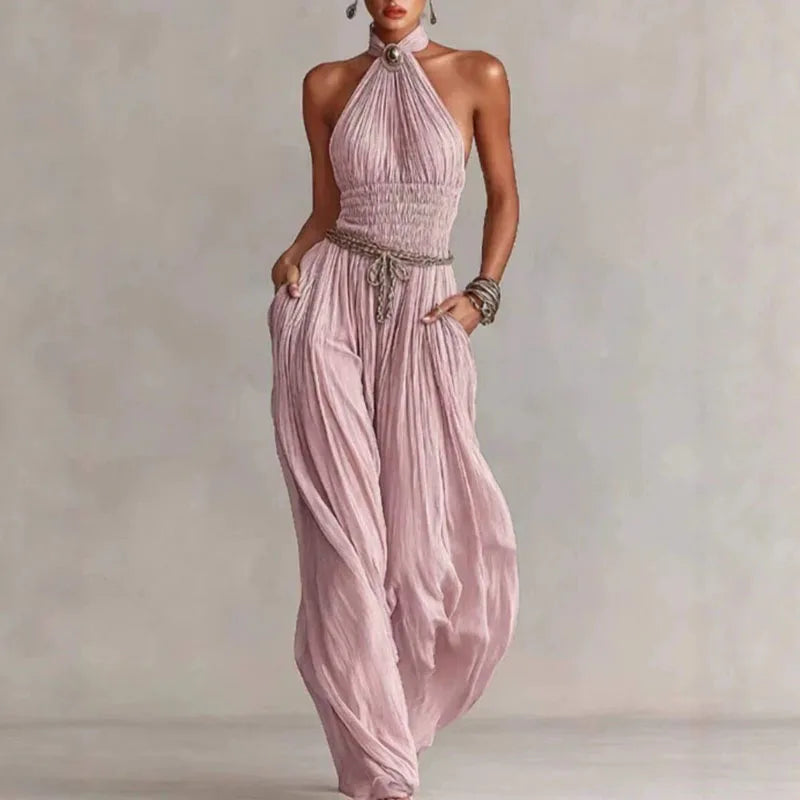 Sunniva™ | Pleated Halter Romper