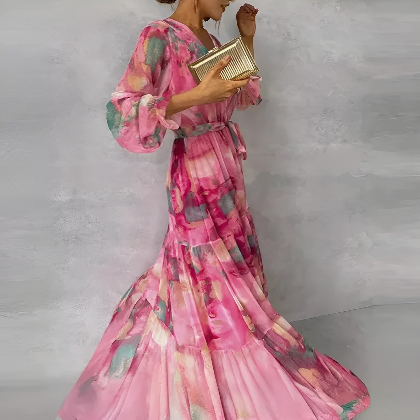 Orienne™ | Elegant Floral Maxi Dress
