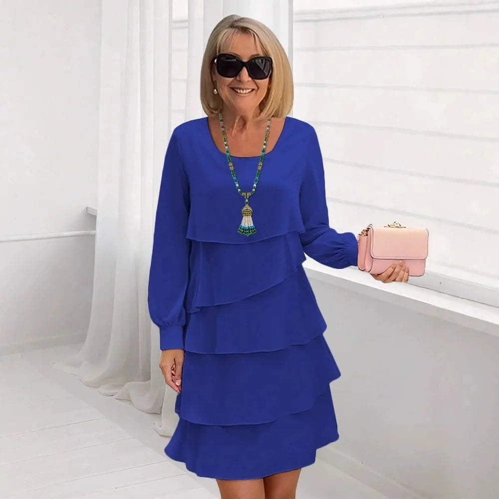 Lavande™ | Elegant Comfort Ruffle Dress Long Sleeve