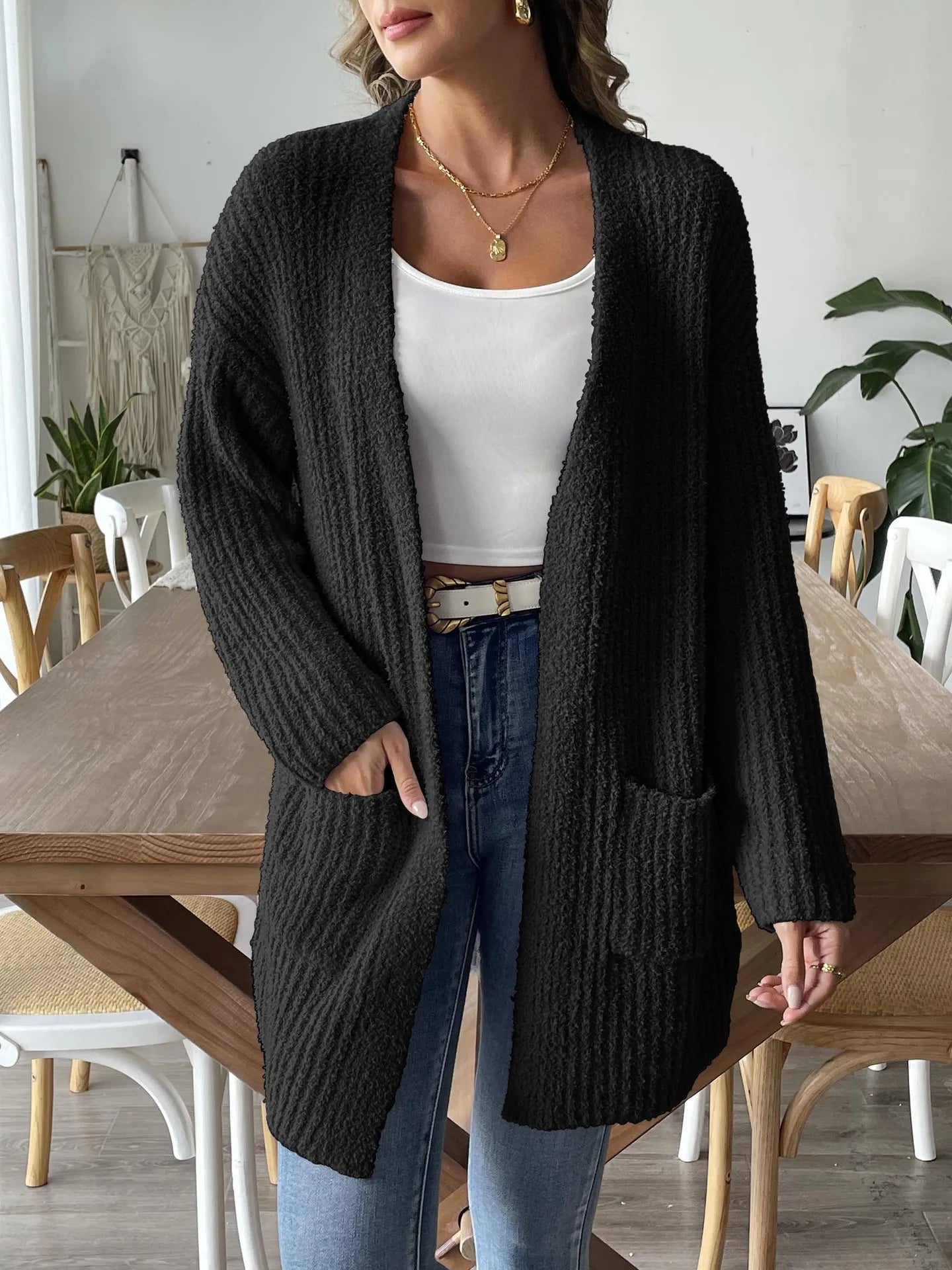 Everly™ | Long Knit Pocket Cardigan
