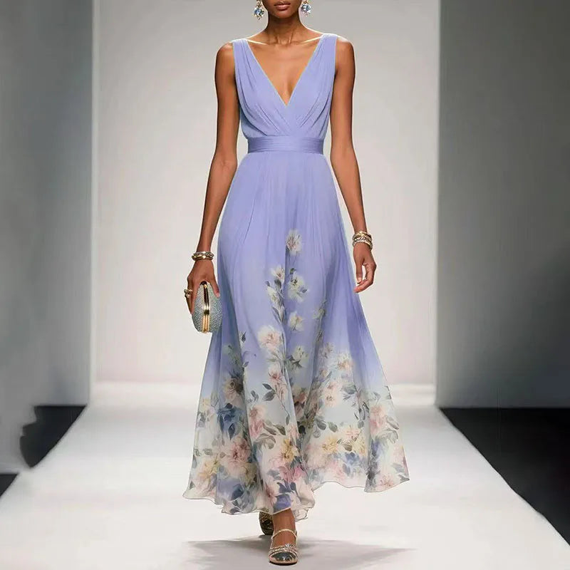 Aureana™ | Flowing Floral Maxi Dress