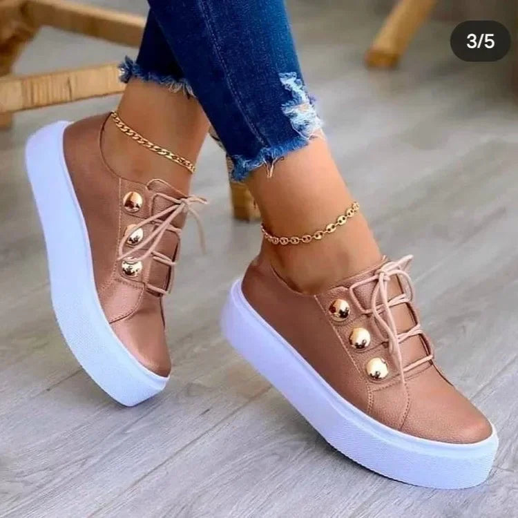 Orthopaedic Round Toe Platform Trainers