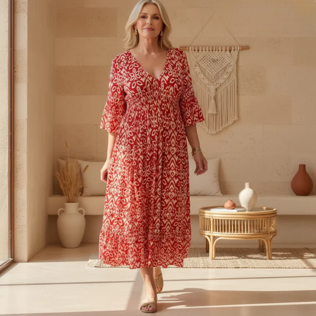 Lillia – Boho Printed Dress