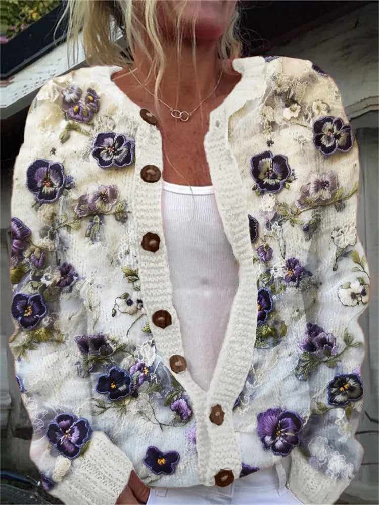 Marisette™ | Loose Fitting Cardigan with Print