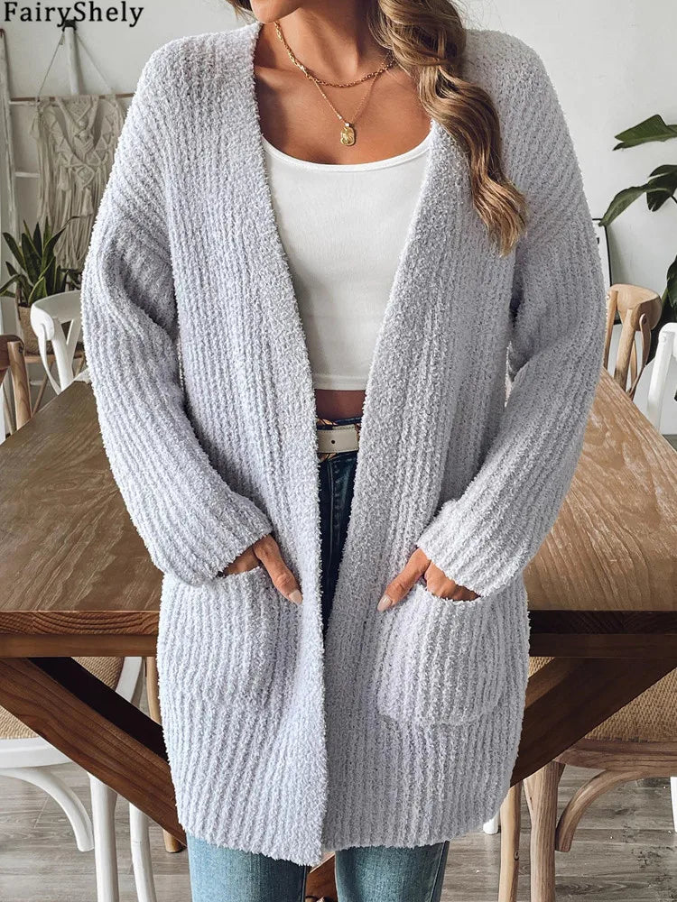 Everly™ | Long Knit Pocket Cardigan