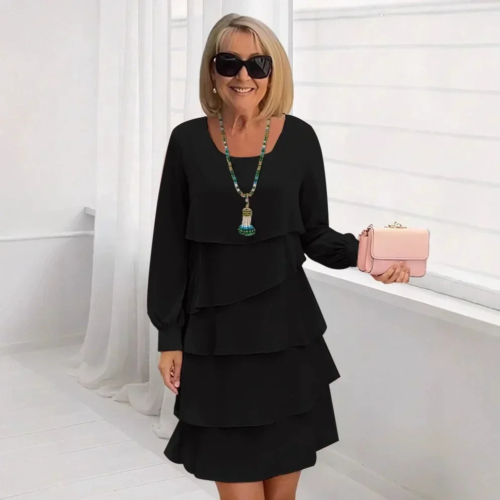 Lavande™ | Elegant Comfort Ruffle Dress Long Sleeve