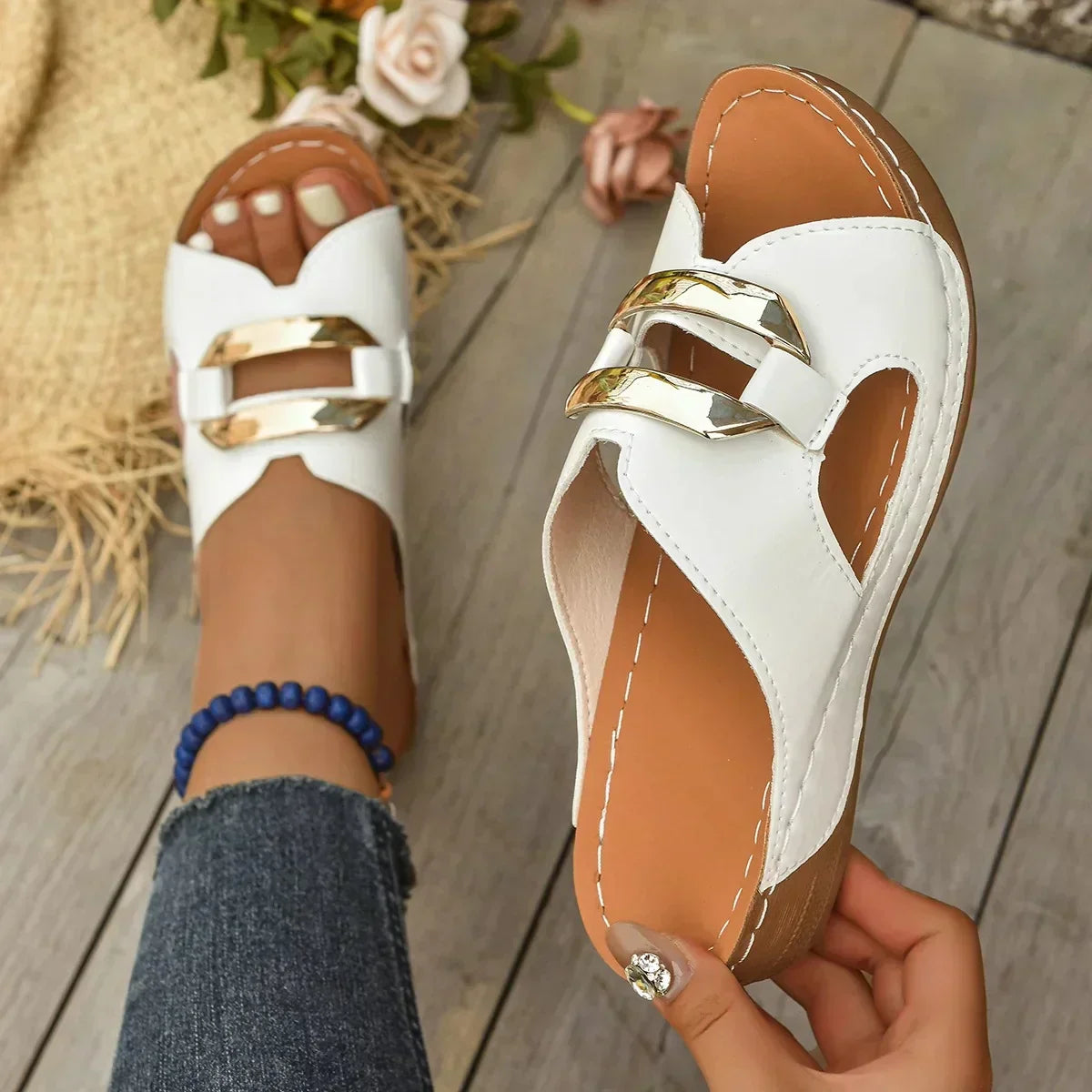 Sandrine™ | Orthopedic Wedge Heel Sandals