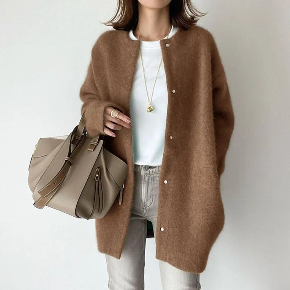 Ottilie™ | Long Button-Front Cardigan