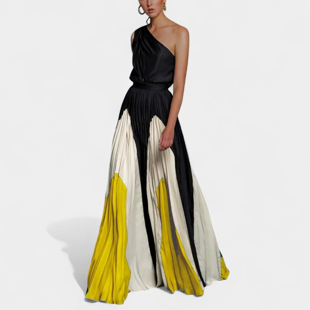 Vondra™ | Elegant One-Shoulder Maxi Dress