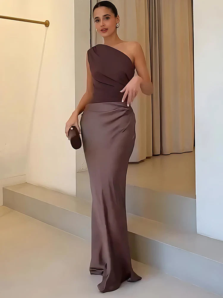 Gracelyn™ | One-Shoulder Maxi Dress