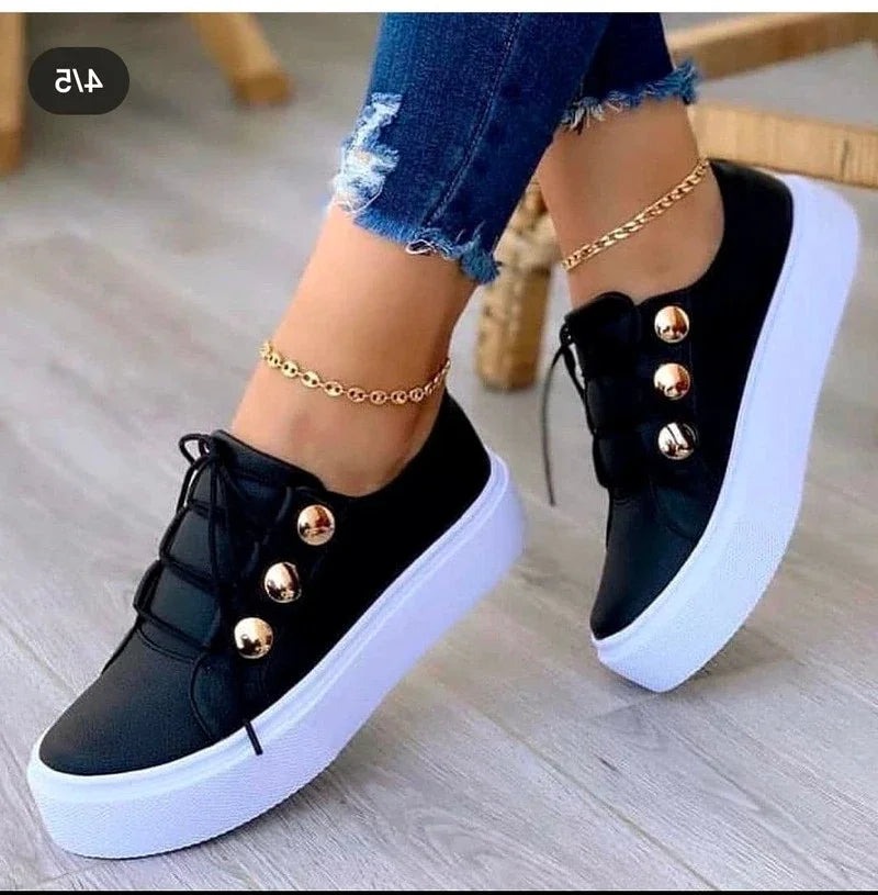 Orthopaedic Round Toe Platform Trainers