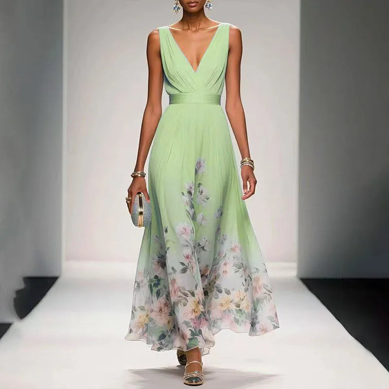 Aureana™ | Flowing Floral Maxi Dress