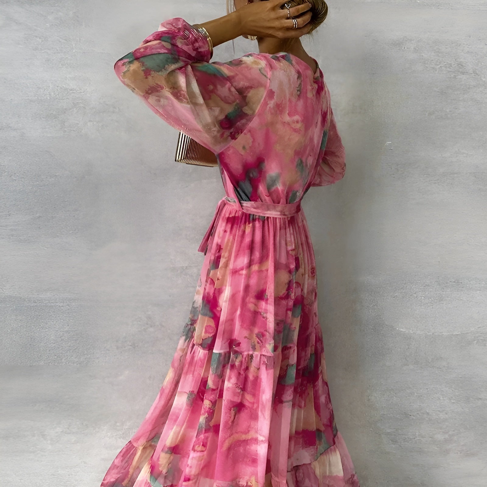 Orienne™ | Elegant Floral Maxi Dress