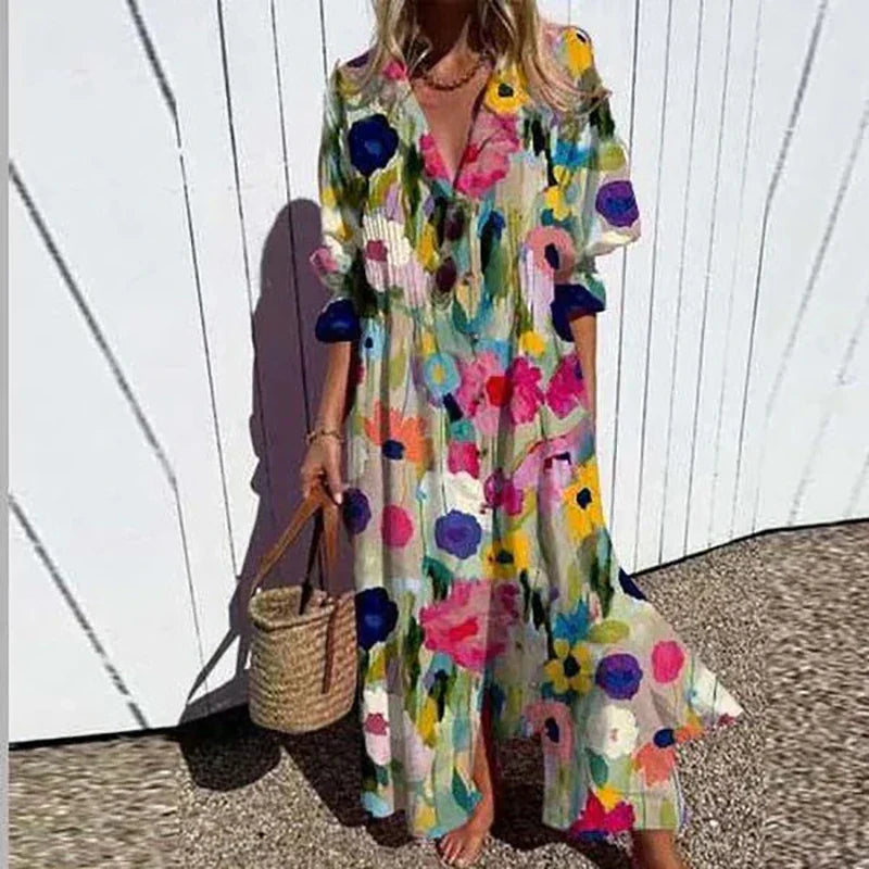 Coraline™ | Bohemian Printed Maxi Dress
