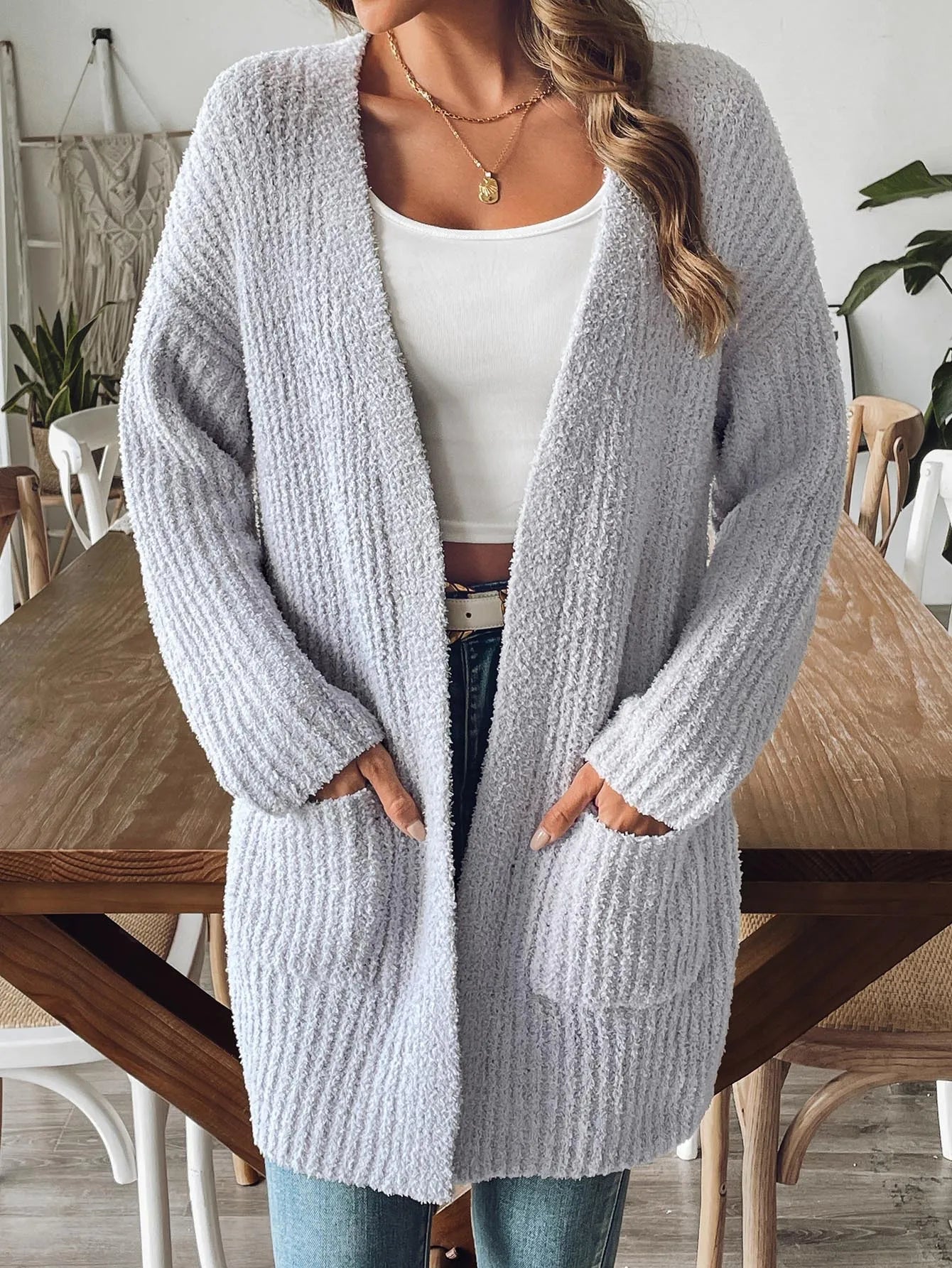 Everly™ | Long Knit Pocket Cardigan