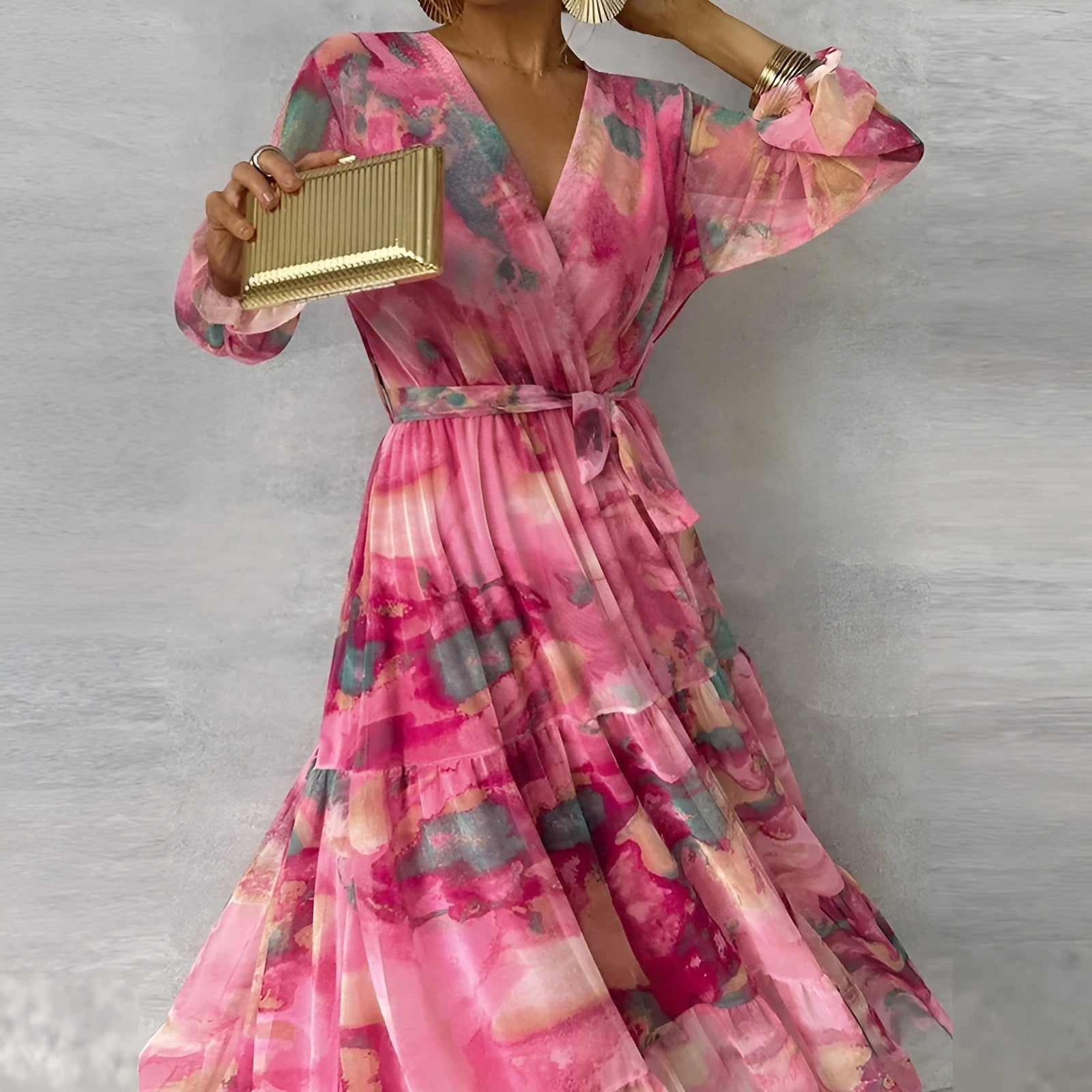 Orienne™ | Elegant Floral Maxi Dress