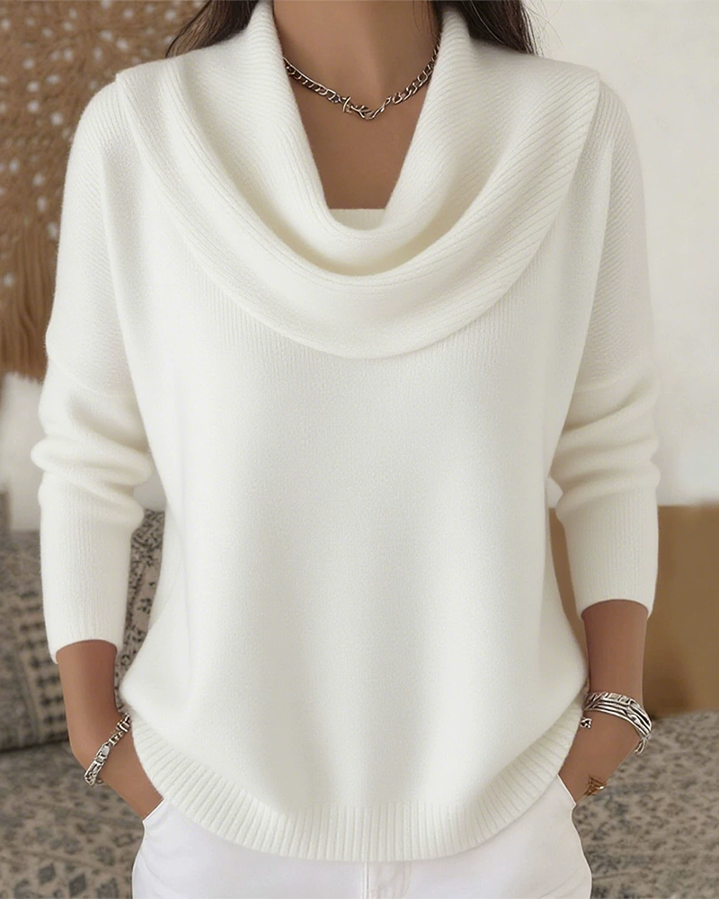 Emilia | Urban Cowl Neck Knit Sweater