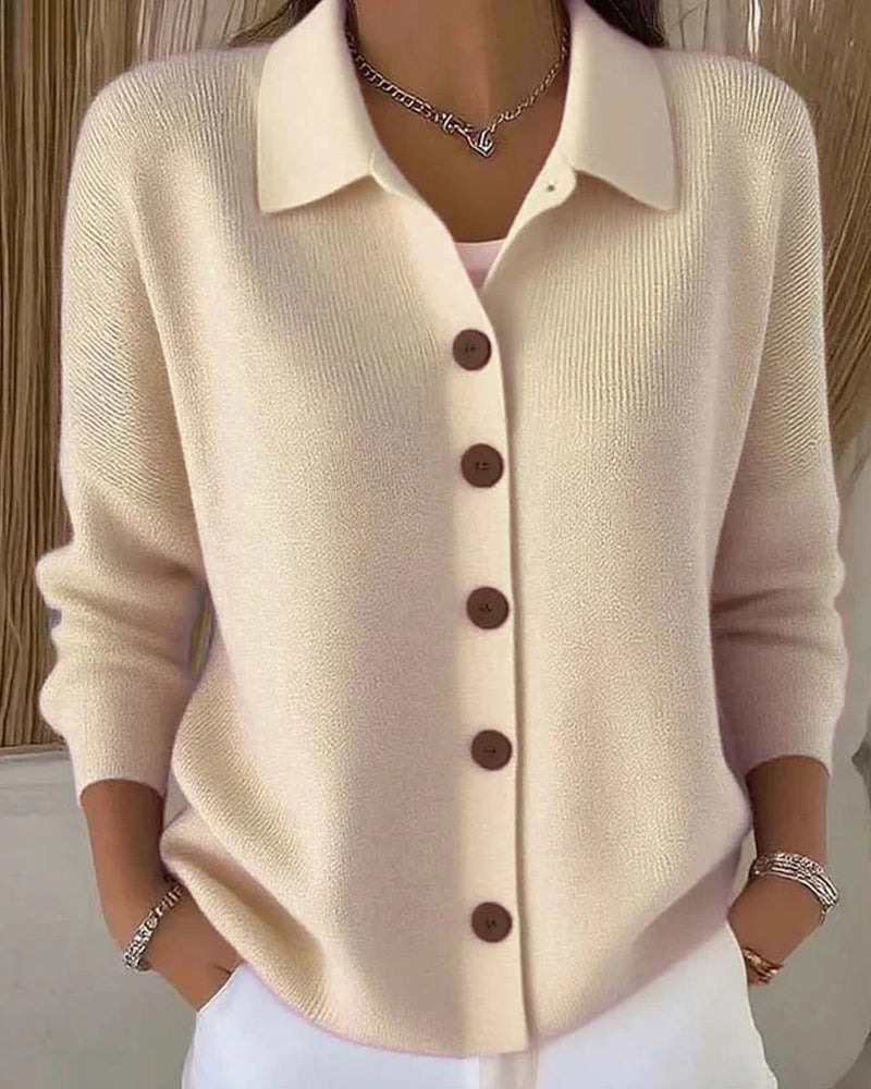 Delphine™ | Button-Front Knit Cardigan