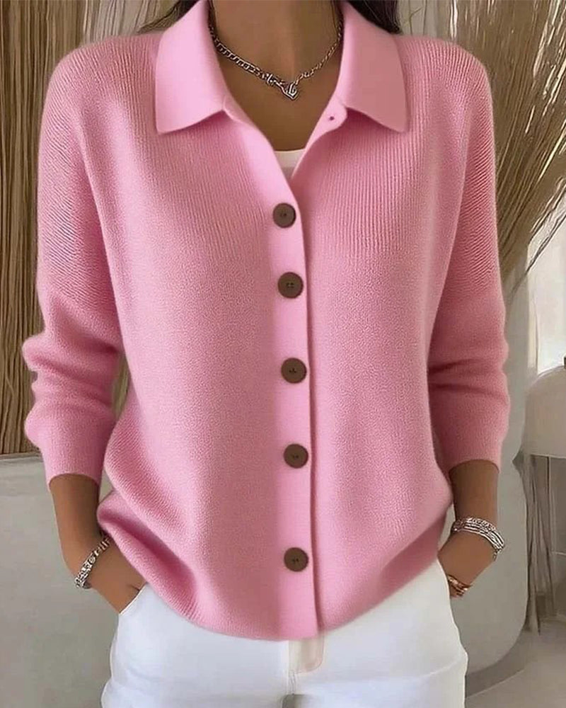 Delphine™ | Button-Front Knit Cardigan