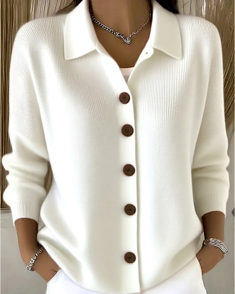 Delphine™ | Button-Front Knit Cardigan