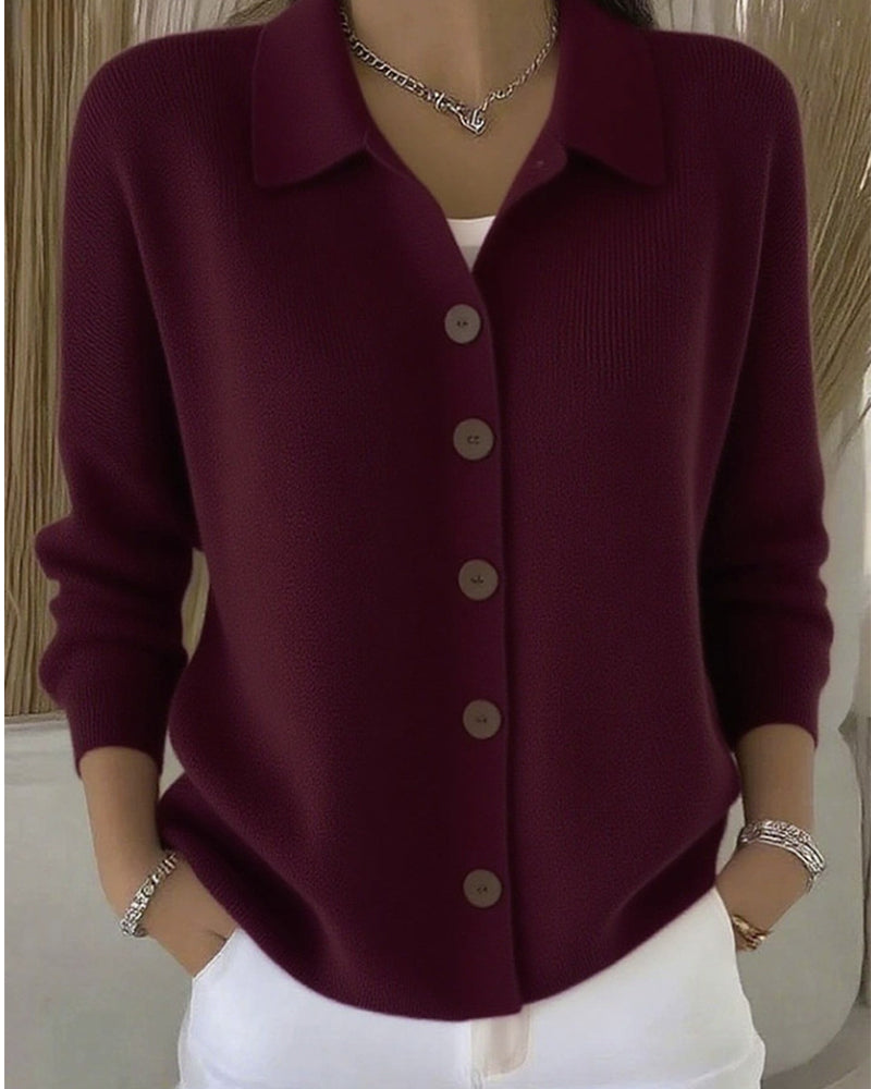 Delphine™ | Button-Front Knit Cardigan