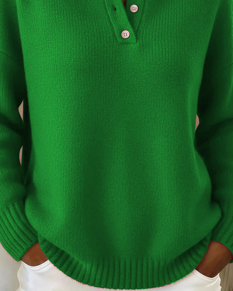 Madison | Classic Long Sleeve Knit Polo Shirt