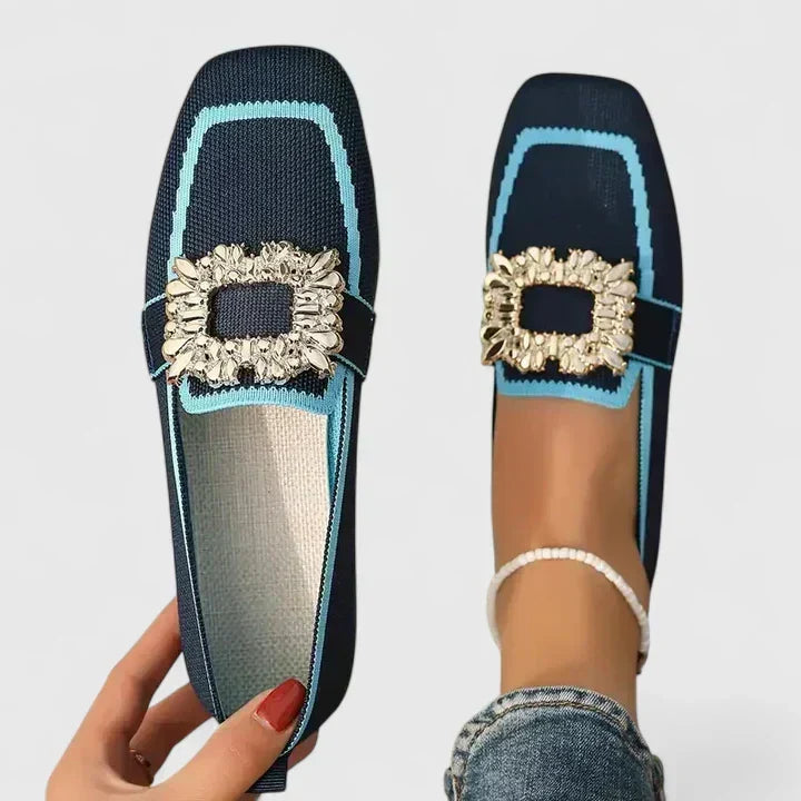 Cyrene™ | Embellished Buckle Loafers