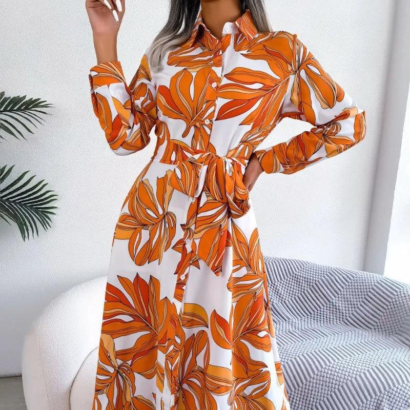 Lorena™ | Floral Button-Front Maxi Dress
