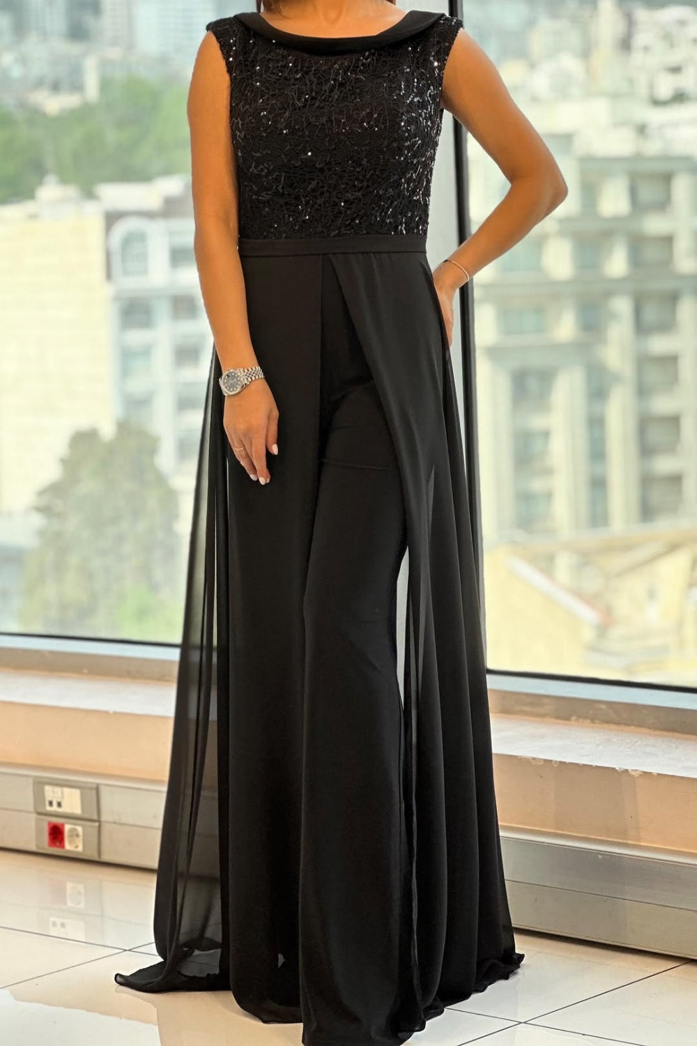 Fontella™ Textured Tulle Jumpsuit