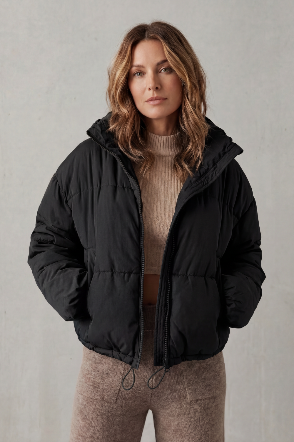 Women's Quilted Comfort Cropped Puffer Jacket