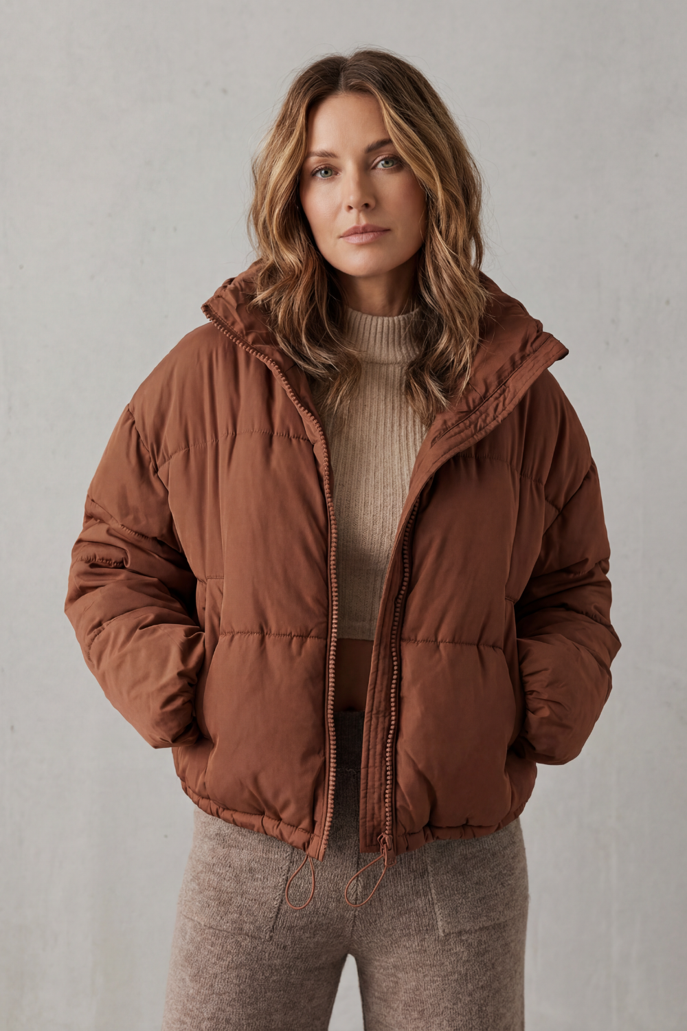 Women's Quilted Comfort Cropped Puffer Jacket