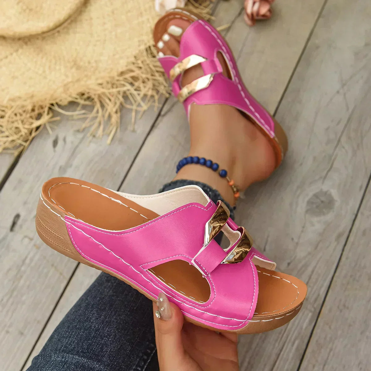 Sandrine™ | Orthopedic Wedge Heel Sandals