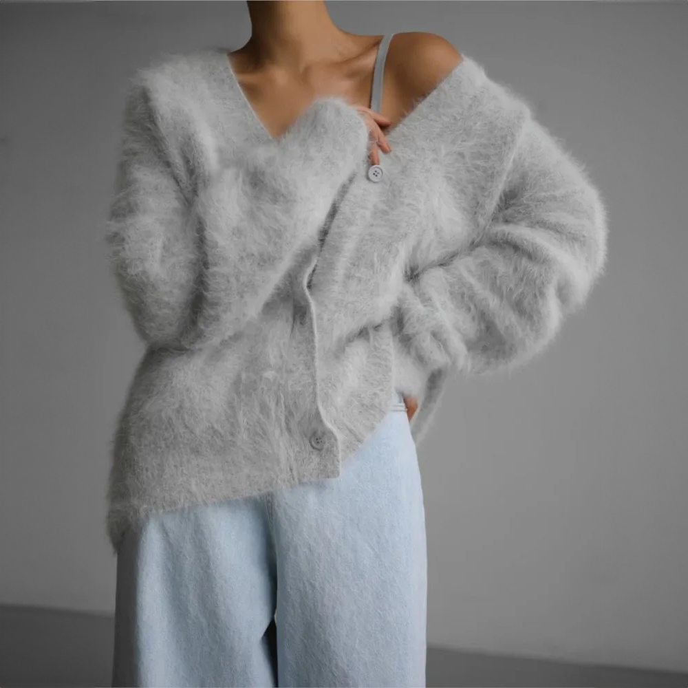 Orlena™ | Oversized V-Neck Cardigan