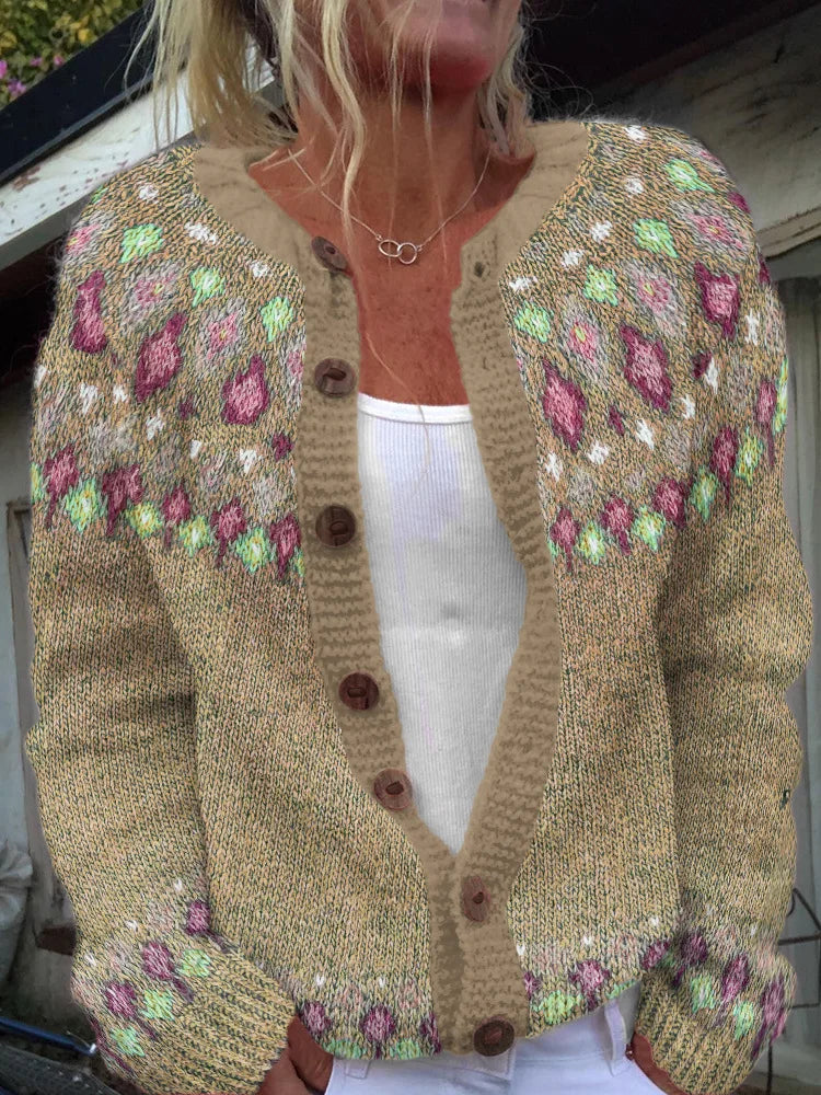 Marisette™ | Loose Fitting Cardigan with Print