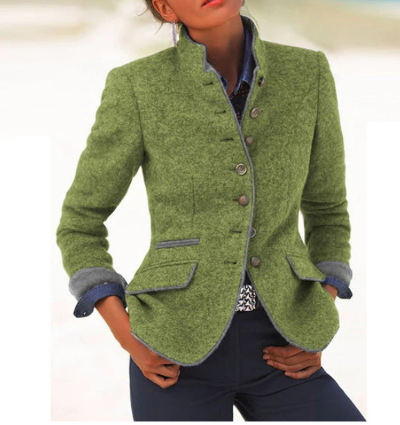 Thea™ | Stand-Collar Button-Front Jacket