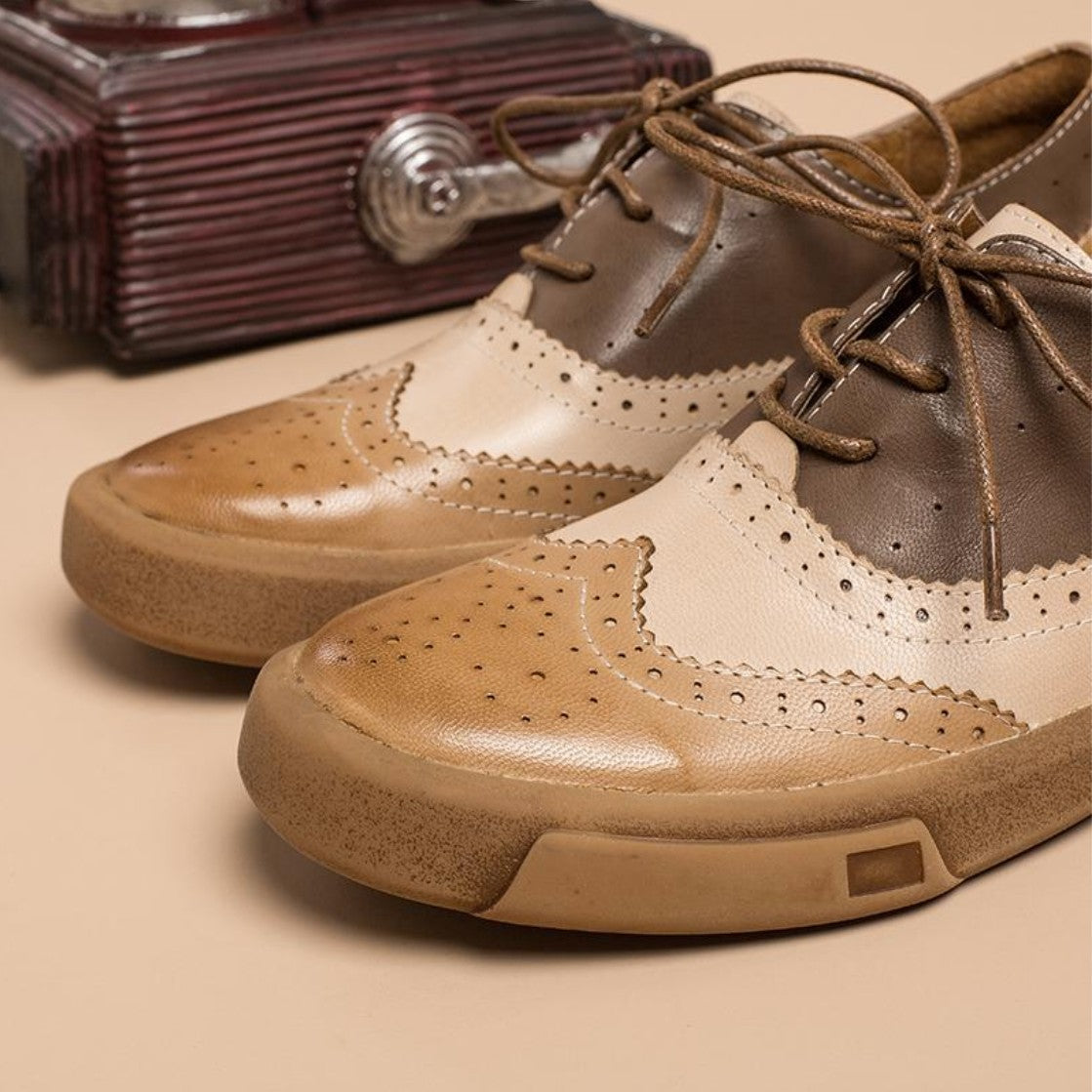 Women's Brogue Leather Oxfords