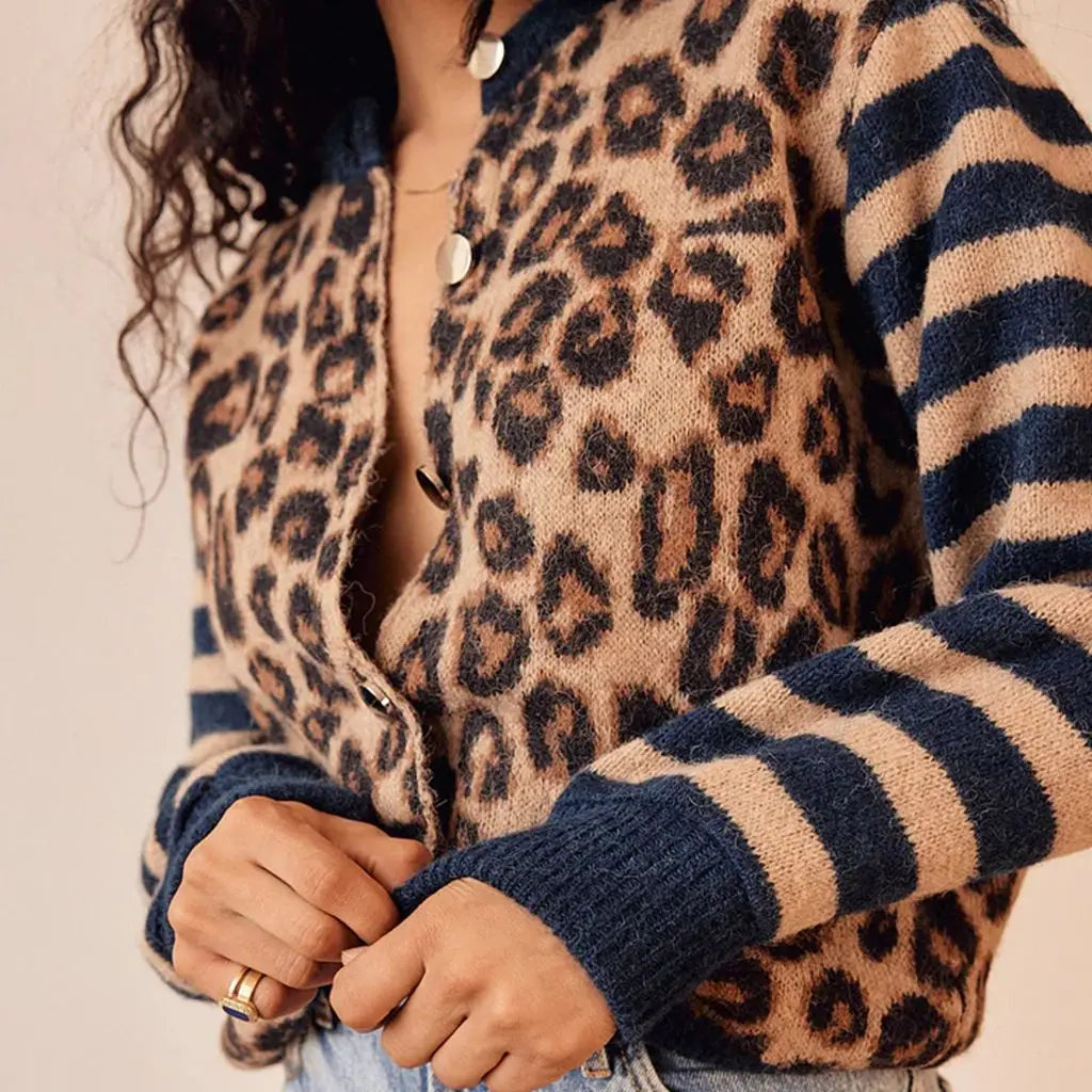 Tawndra™ | Leopard Print Cardigan