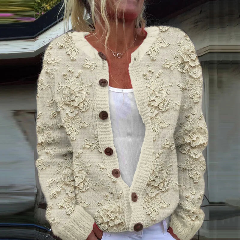 Marisette™ | Loose Fitting Cardigan with Print