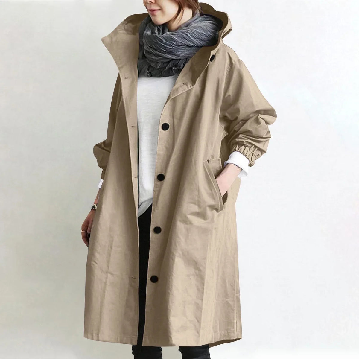 Margaret™ | Hooded Longline Trench Coat