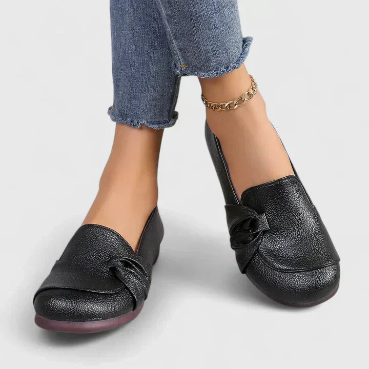 Rosellen™ | Bow-Front Slip-On Flat Loafer