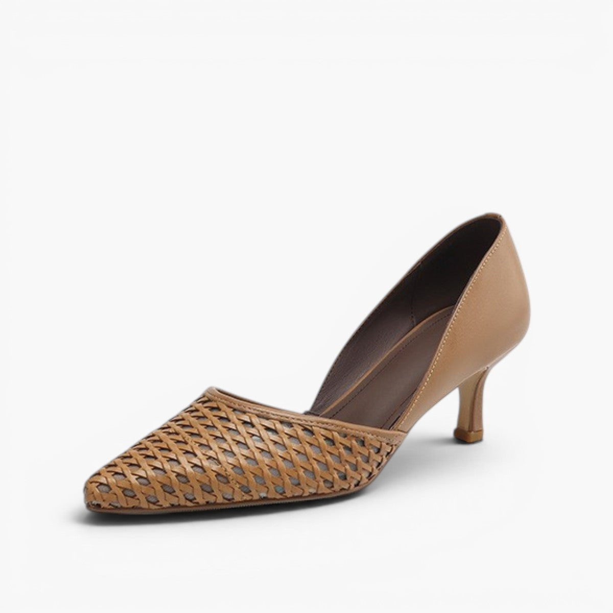 Women's Woven Leather Heels