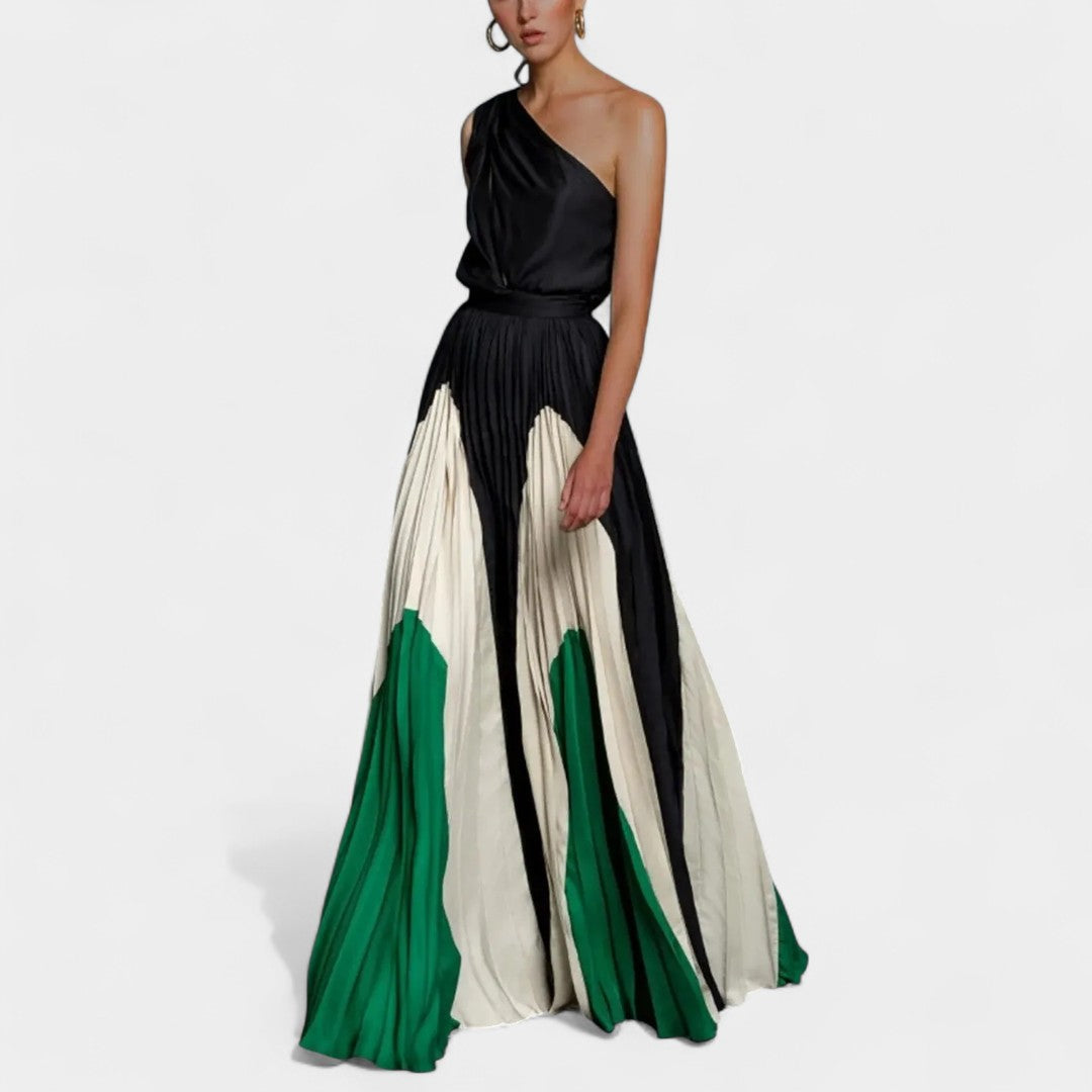 Vondra™ | Elegant One-Shoulder Maxi Dress