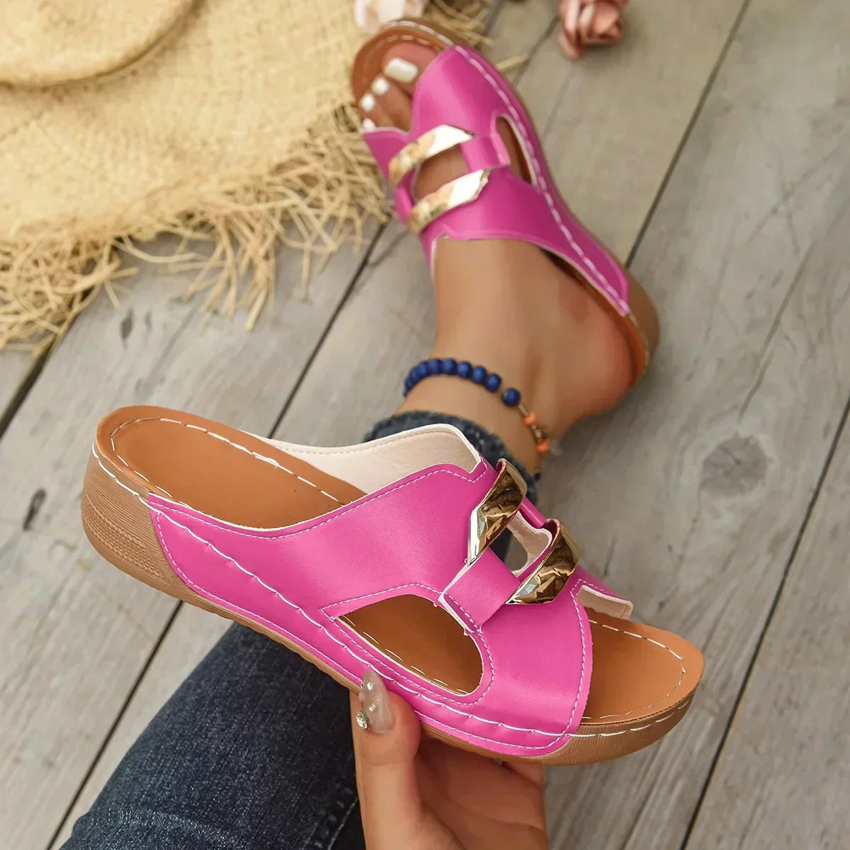 Sandrine™ | Orthopedic Wedge Heel Sandals
