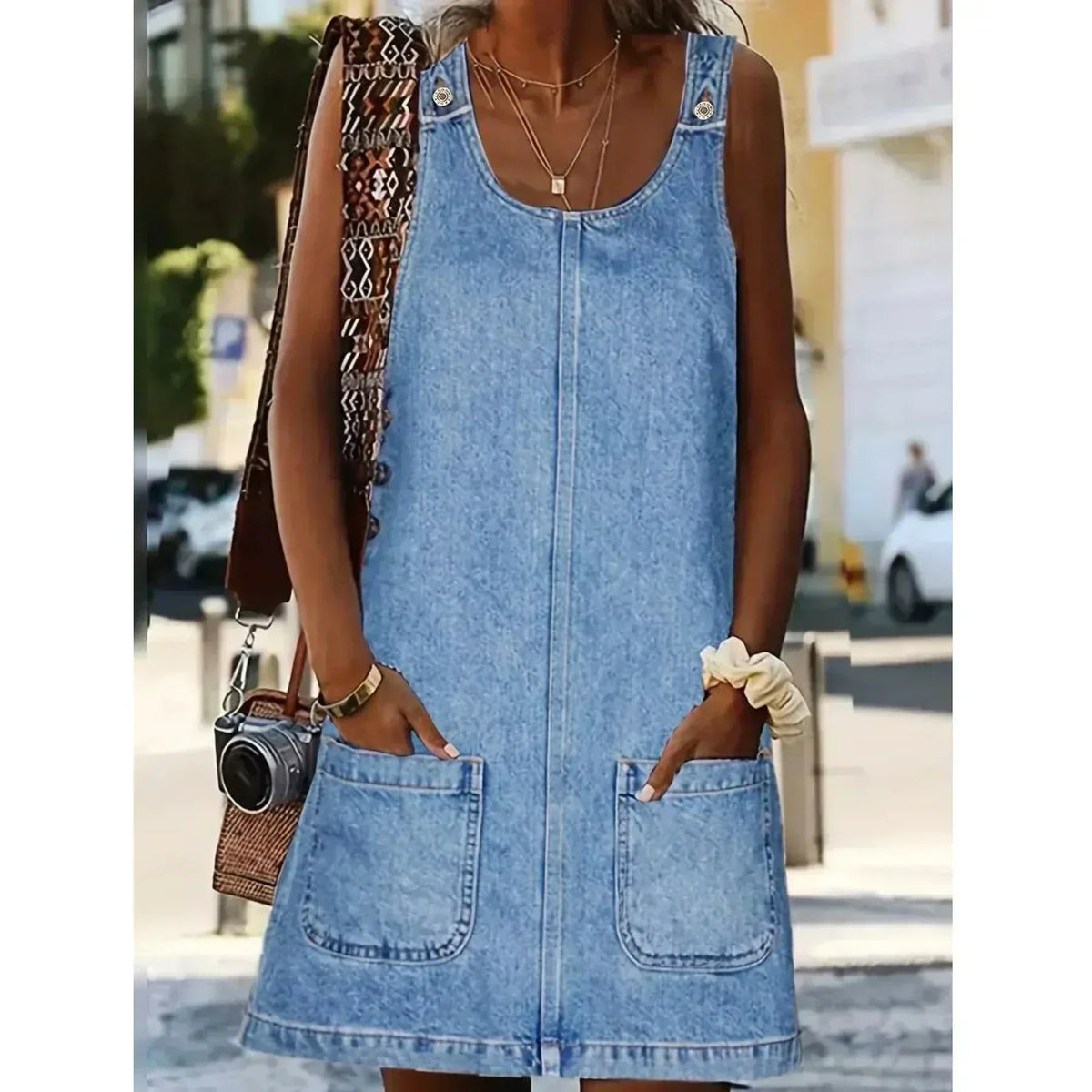 Emma | Relaxed Denim-Look Dress