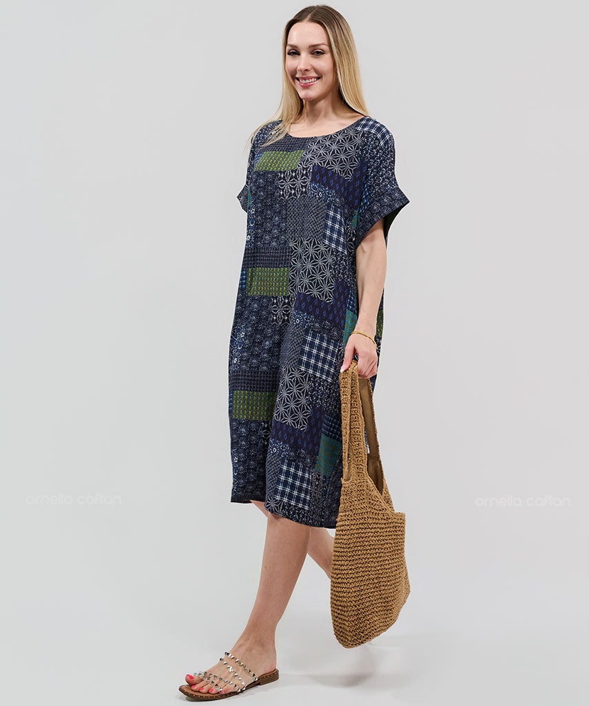 Robe Courte Décontractée à Poches – Ornella Caftan™