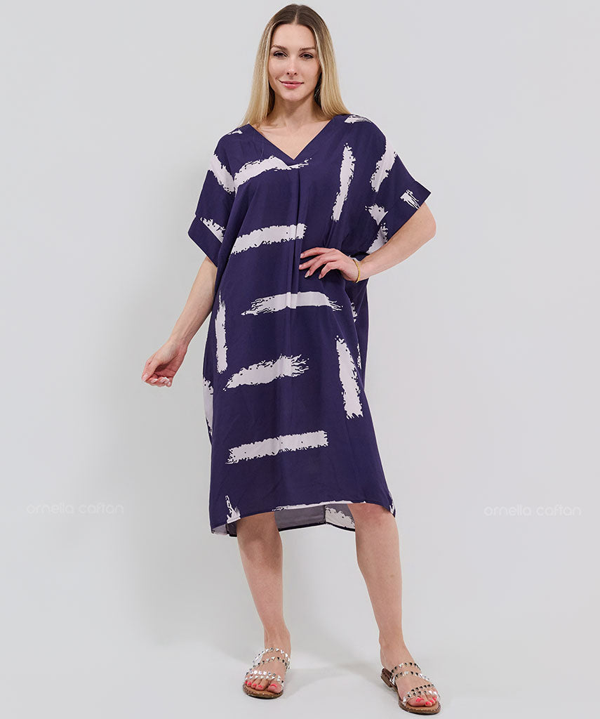 Robe Courte Décontractée à Poches – Ornella Caftan™