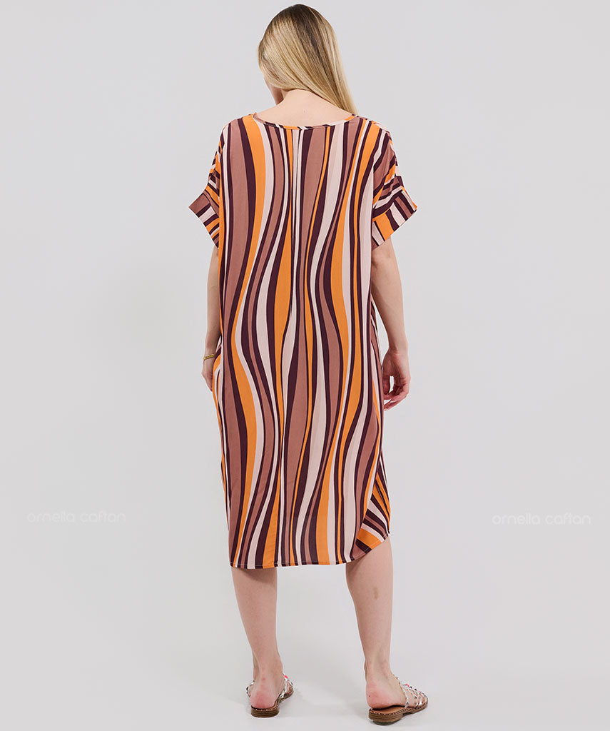 Robe Courte Décontractée à Poches – Ornella Caftan™